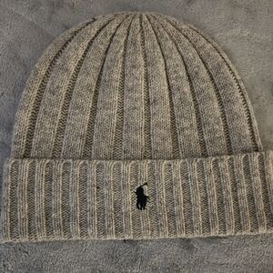 Ralph Lauren Gray Ribbed Beanie